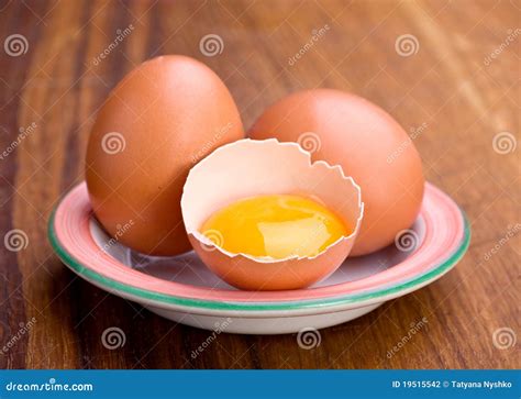 Chicken Egg And Yolk Stock Photo Image Of Shell Chocken 19515542