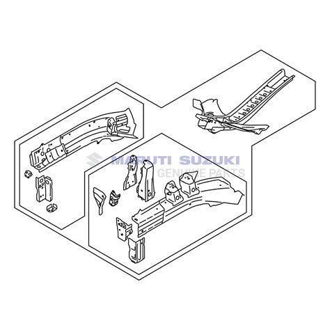 FRONT SIDE MEMBER (RIGHT) - 58600M72R00 | Maruti Suzuki Genuine Parts