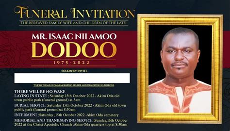 Funeral Invitation Card Design In Ghana – NBKomputer