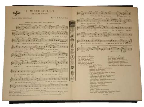 SPARTITO MUSICALE D EPOCA Antico Spartiti Originali Per Mandolino O