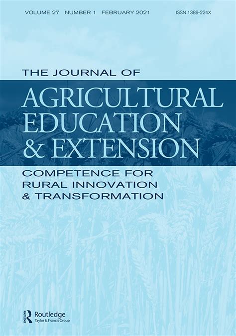 The Journal Of Agricultural Education And Extension Vol 27 No 1