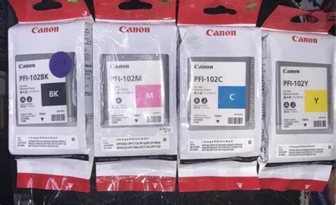 Pack Tintas Canon Pfi Negro Colores Imageprograf Ipf Cuotas