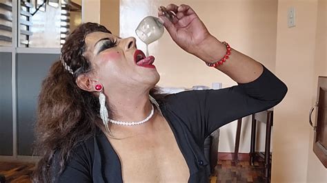 Latina Swallowing Her Own Cum ThisVid