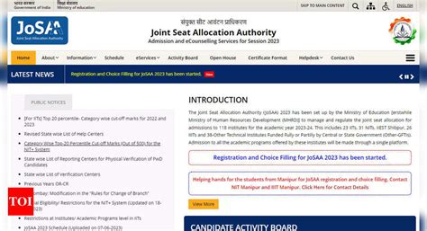 JoSAA Counselling 2023 Second Mock Seat Allotment List Releases Today