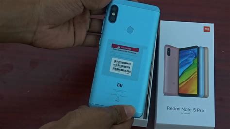 Redmi Note 5 Pro Blue Colour Unboxing Hands On Retail Unit Youtube