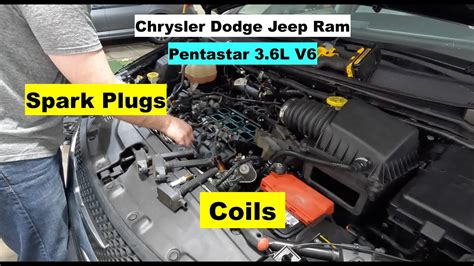 How To Replace Spark Plugs Coils Chrysler L Pentastar V Youtube