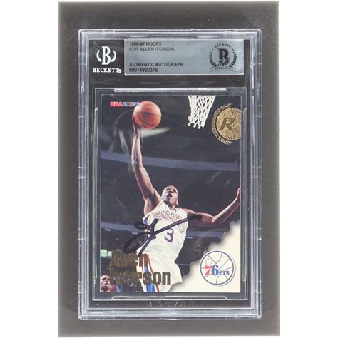 Allen Iverson Signed Hoops Rc Bgs Pristine Auction