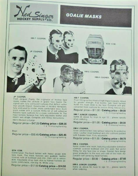 Hockey Mask History 1970s Cooper Goalie Masks | HockeyGods