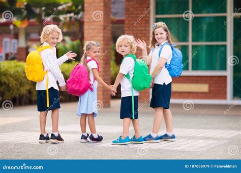 Kids Go Back To School Child At Kindergarten Stock Image Image Of