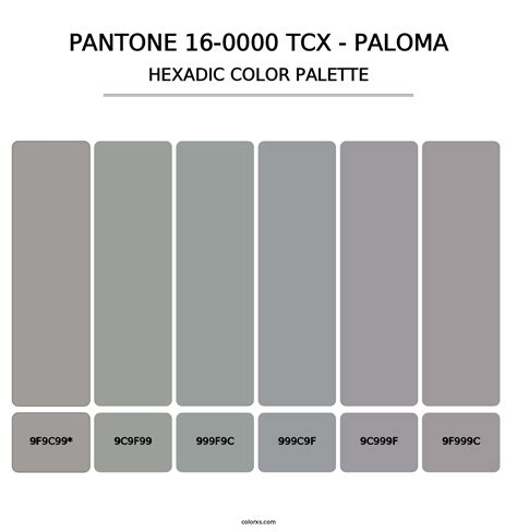 Pantone Tcx Paloma Color Palettes Colorxs