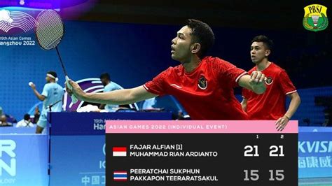 Hasil Badminton Asian Games 2022 Ginting Fajar Rian Menang Leo