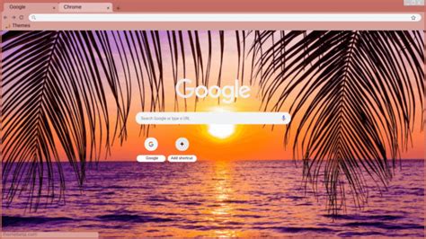 Sunset Chrome Theme ThemeBeta