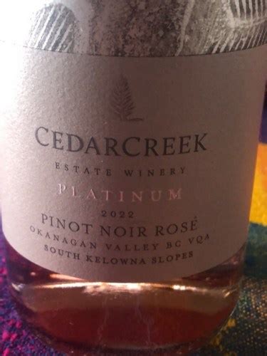 Cedar Creek Estate Winery Platinum Pinot Noir Ros Vivino Us