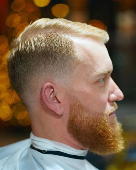 Comb Over Fade Haircuts And Beard Style Combo For Men