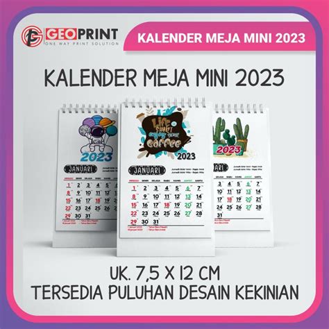 Kalender Mini 2023 Kalender Meja Mini Aesthetic Kalender Meja 2023 Kalender Duduk Mini