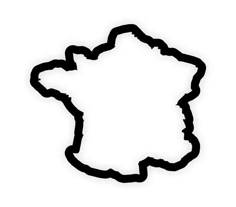 France Map Flag Outline Sticker For Laptop Book Fridge Guitar