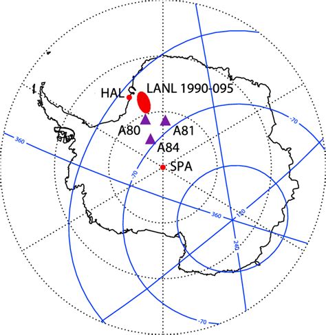 Map Of Antarctica Showing The Location Of British Antarctic Survey