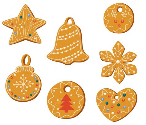 Premium Vector Gingerbread Cookies Set Christmas Sweets Collection