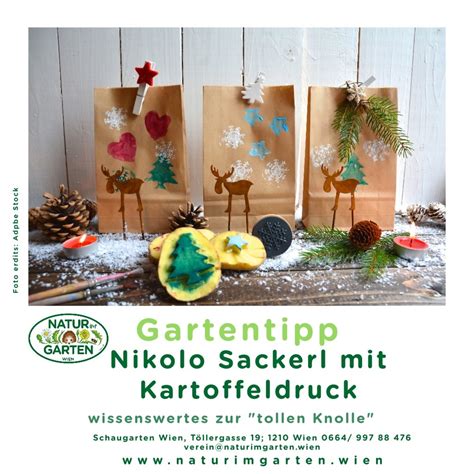 Gartentipp Von Natur Im Garten Wien Nikolo Sackerl Mit Kartoffeldruck