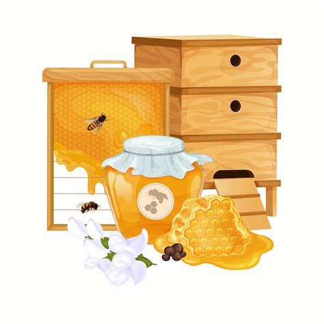 Concept De Conception R Aliste D Apiculture Avec Remplissage En Nid D