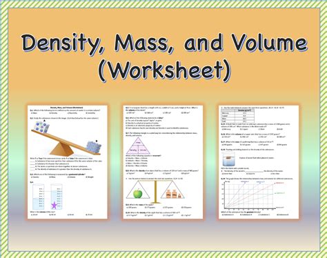 Density Worksheet Grade