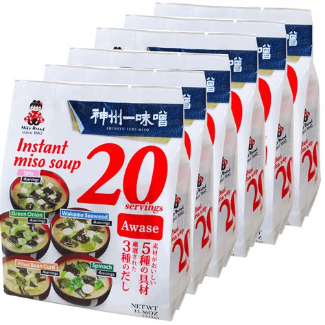 Instant Miso Soup Toku 20 Value Packs Awasemixed Case Shinsyu