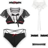 Sinmiuanime Sexy Bridal Lingerie Anime Maid Outfit Bra And Panty Sets