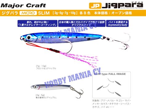 Major Craft Jigpara Micro Slim 7gr Hobbymania Cy