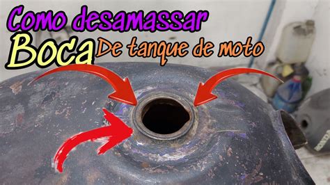 Como Desamassar Boca De Tanque De Moto Youtube