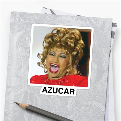 "Celia Cruz Azucar" Sticker by jjosedubonn | Redbubble