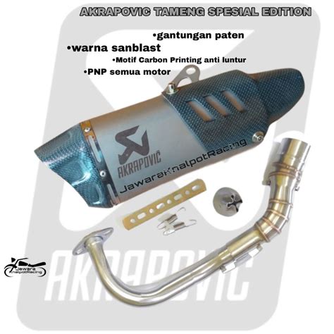 Jual Knalpot Standar Racing Akrapovic Tameng Nmax Pcx Vario Aerox