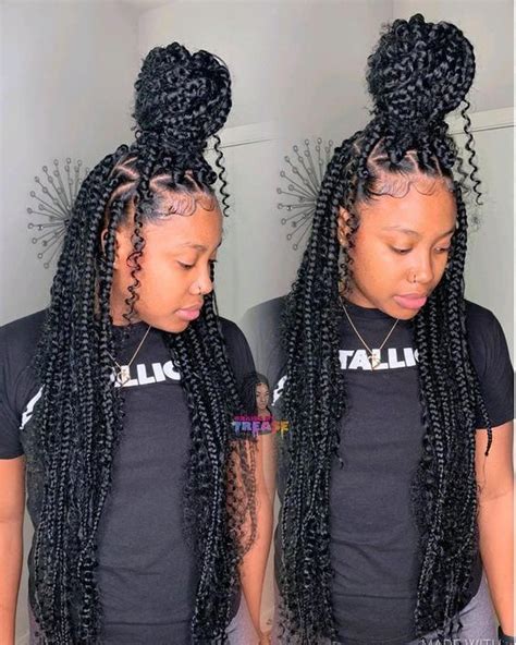 40 Bohemian Boho Goddess Box Braids Hairstyles For Winter 2024 Coils