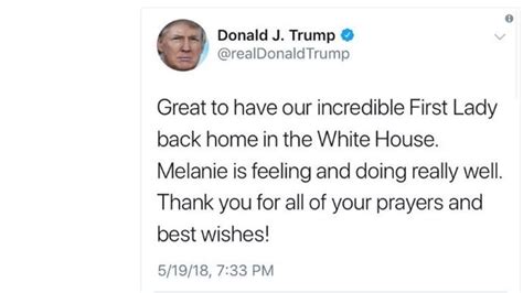 Donald Trump Misspells Melanias Name In Welcome Home Tweet Us News