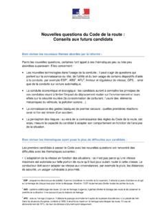 Nouvelles Questions Du Code De La Route Conseils Aux Nouvelles