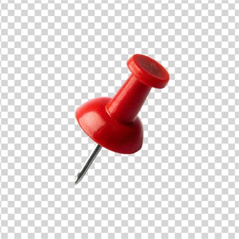 Premium Psd Red Push Pin Isolated On Transparent Background