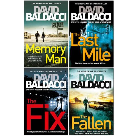 David Baldacci Amos Decker Series 4 Books Collection Set Memory Man