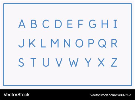 modern alphabet font capital letters latin vector image