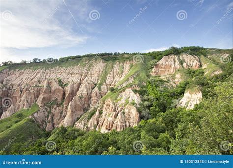 Red Ravine Landscape Rapa Rosie Romania Alba Iulia Stock Image