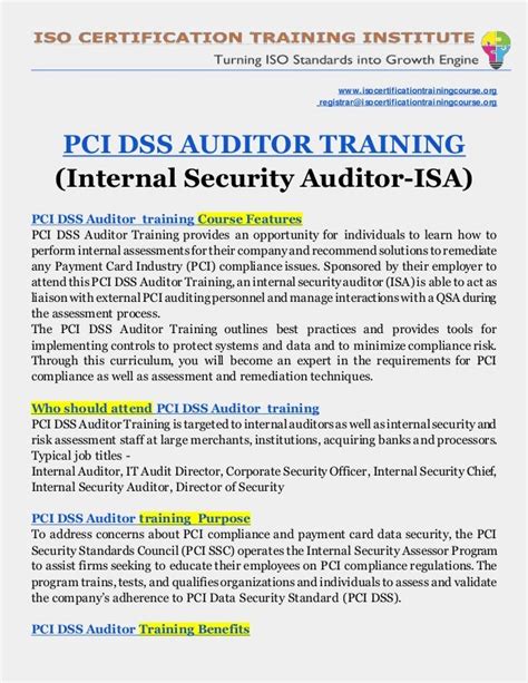 Pci Dss Pci Dss Auditor Pci Dss Training