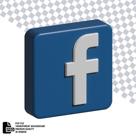 Premium PSD | 3d facebook logo icon