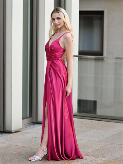 Abendkleid Adelina Lou In Fuchsia Viviry Abendkleider