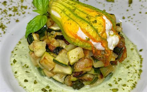 Fiori Di Zucca Ripieni Di Ricotta E Merluzzo Una Stella In Cucina