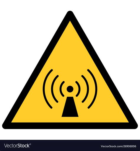 Non-ionizing radiation sign Royalty Free Vector Image