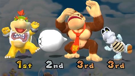 Mario Party Bowserjr Vs Boo Vs Donkey Kong Vs Dry Bones Minigame