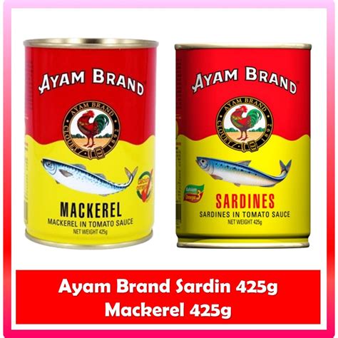 Ayam Brand Sardin And Mackerel In Tomato Sauce 425g Shopee Malaysia