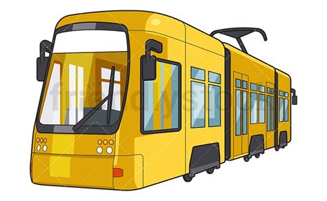 Yellow Tram Cartoon Vector Clipart Friendlystock The Best Porn Website