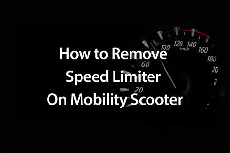 How To Remove Speed Limiter On Mobility Scooter? - Electric Scooters ...