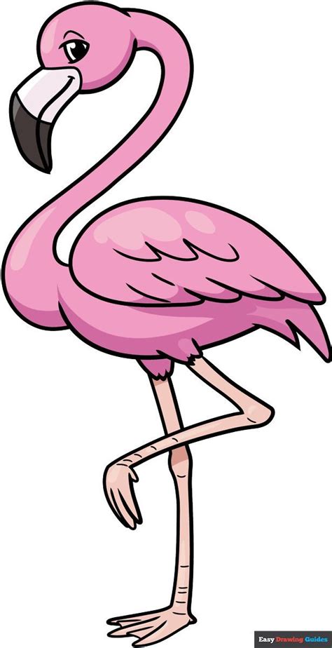 How To Draw A Cartoon Flamingo Really Easy Drawing Tutorial In