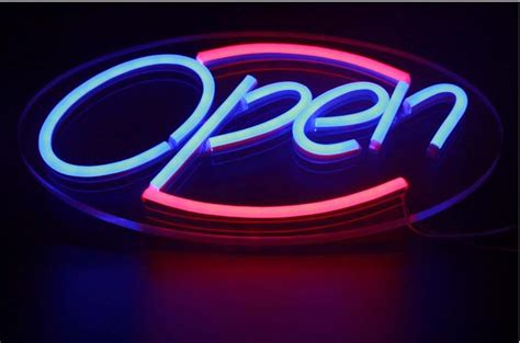 Led Neon Open Sign With 12v Ultra Bright Led Neon Light Tubes