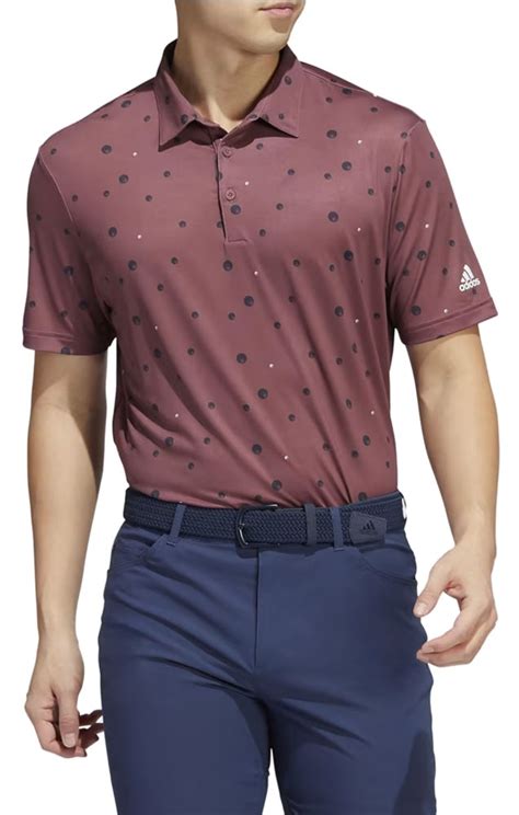 Adidas Mens Allover Print Polo Shirt Golfonline